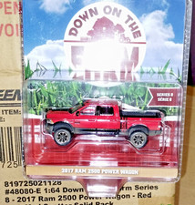 Greenlight Down on the Farm 2017 Ram 2500 Power Wagon Red with Mud Spatter 1/64