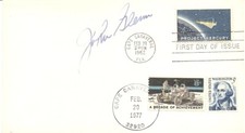John Glenn Project Mercury Hand signed autographed Postal Cover