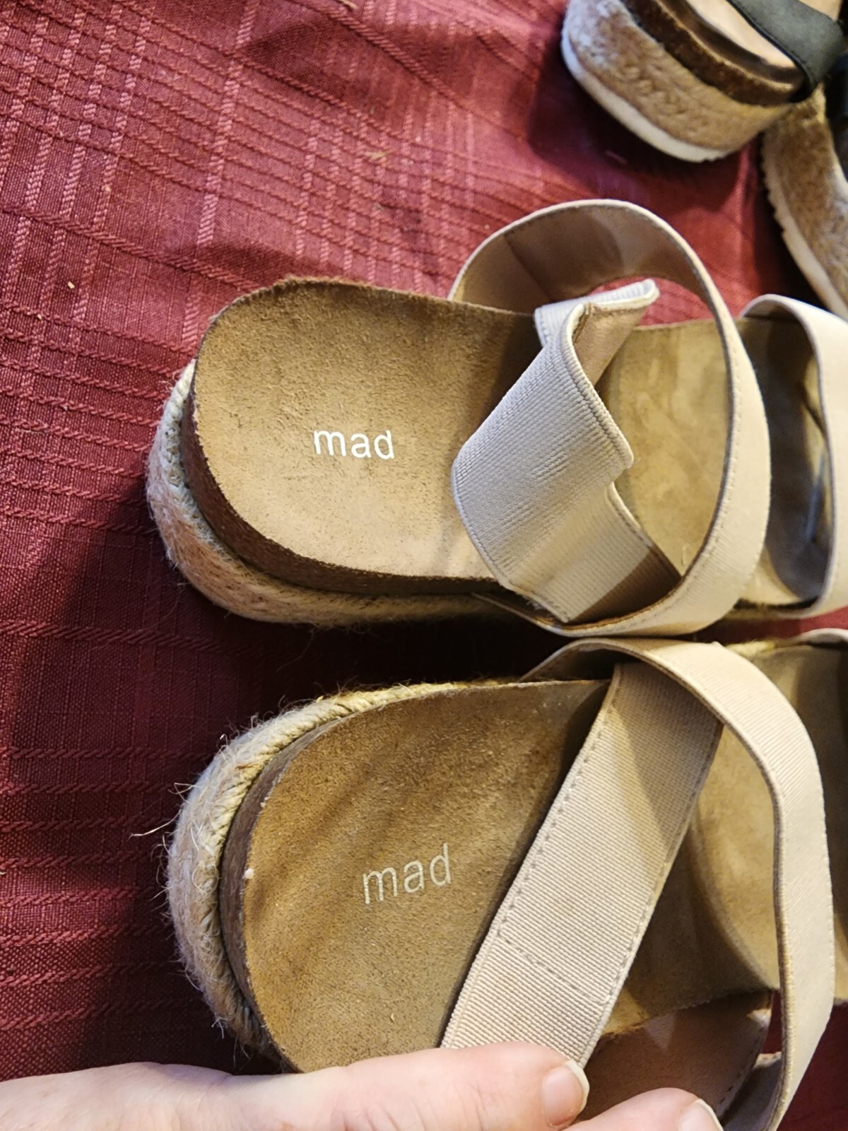 Madden Girl Womens Cybell Slingback Espadrille Sandals Brown Wedge