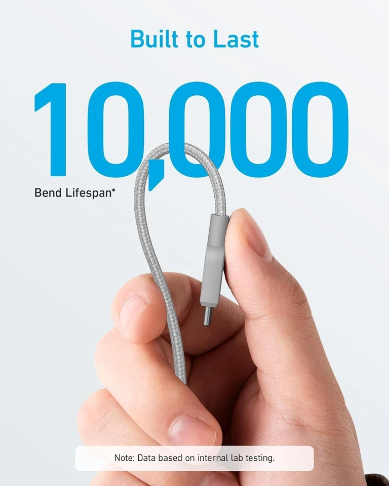 Paquete de 2 cables Anker USB C a USB C de 3 pies - Carga rápida para iPhone, Samsung, iPad Foto 3 de 4