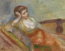 Pierre Auguste Renoir Young Girl Sitting On A Sofa Canvas Print 16 x 20  #2764