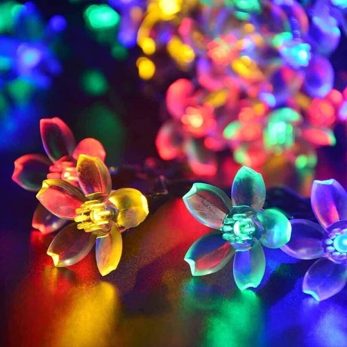Decorate your Christmas tree with silicone Blooming Flower Fairy String Lights - Picture 4 of 6