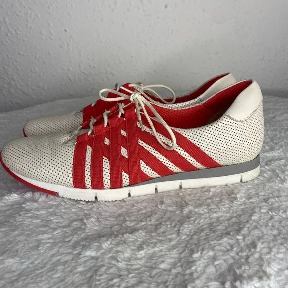 Zapatillas Tenis Sesto Meucci Damas Cuero Naranja Tostado Talla 9.5 Hechas en Italia Foto 2 de 4