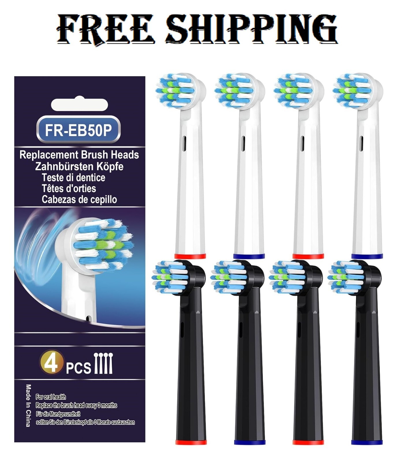 Replacement Toothbrush Heads for Oral B Pro 1000 Replacement