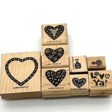 Stampin' Up Love Ya Rubber Stamps Hearts Valentines Wedding 1999 8