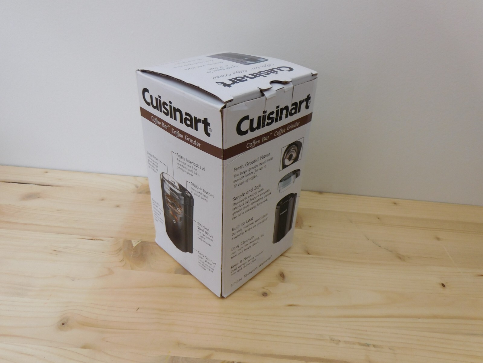 Cuisinart Coffee Bar Bean Grinder Model DCG20BKN Black 112 Cups