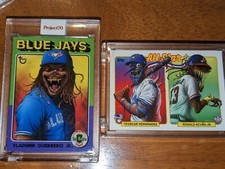 Topps Project70 Vladimir Guerrero Jr and ASG2 Acuna Hernandez Jr by Alex Pardee