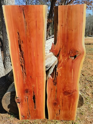 Cedar slabs 2 (thick set)  (Live Edge)  River Table Set (epoxy set)