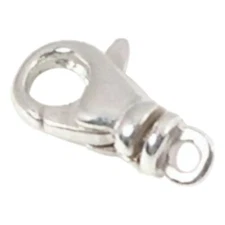 Clasp Pocket Watch Fob Lobster Sterling Silver Chain 8 x 13.5mm