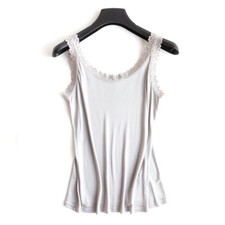 Lady Silk Camisole Tank Top Vest Sleeveless Basic T-shirt Tops Lace Strap Casual