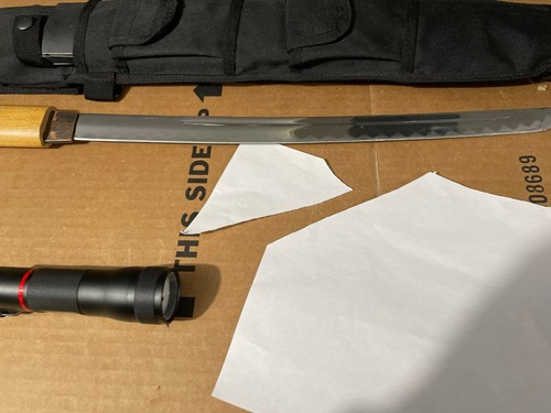 Bundle Tactical Katana Machete And Coast G50 Flashlight - Picture 11 of 21