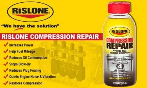 Rislone Engine Compression Repair Fix with Ring Seal High Mileage ...