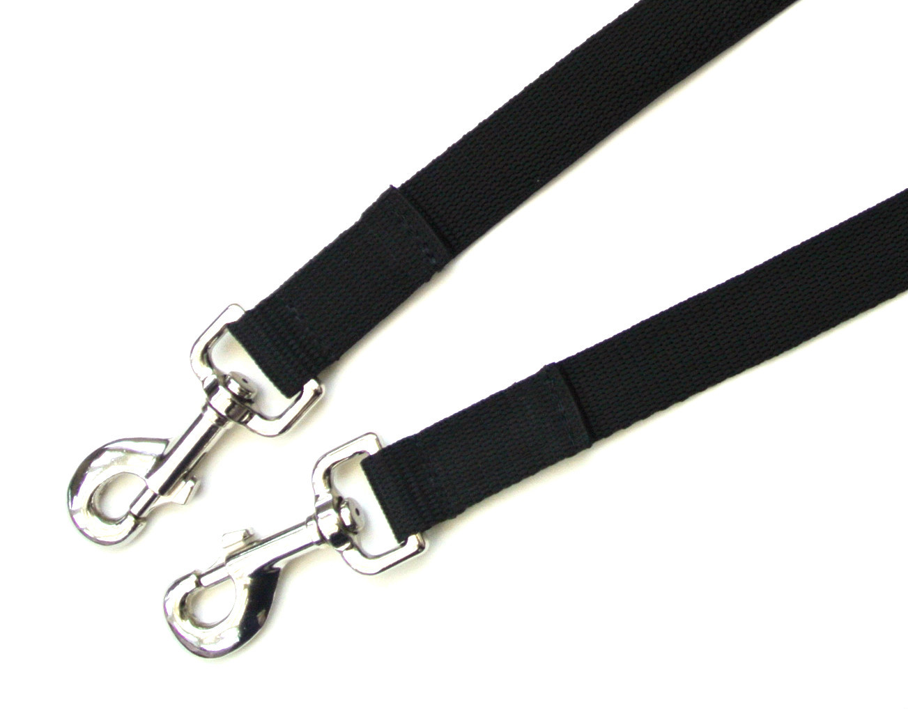 Deluxe 2 Vie Accoppiatore/Splitter Guinzaglio per Cani Regolabile 25mm Forte Tessitura Nero foto 2