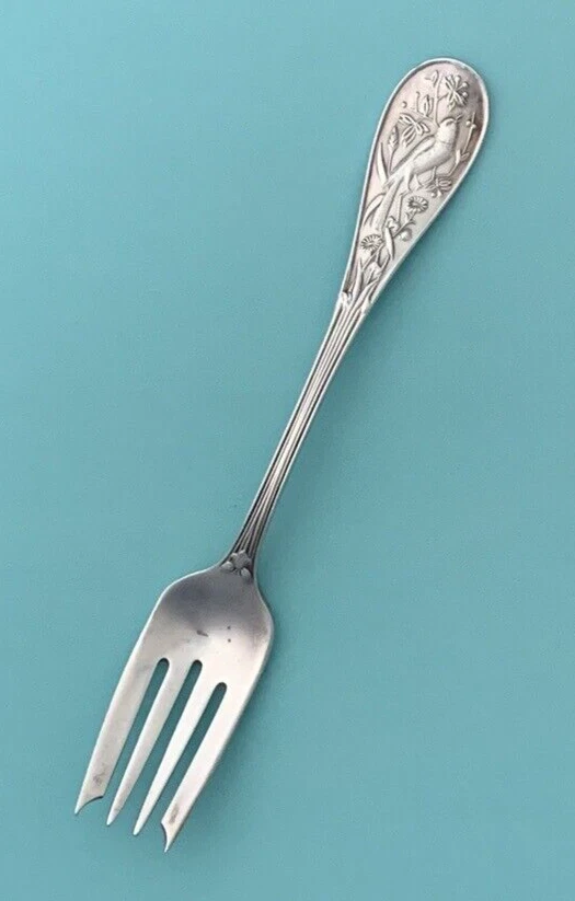 Tiffany 純銀　カクテル　オードブル　フォーク Audubon by Tiffany Sterling Silver set of 4 luncheon Forks 7.25