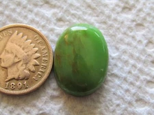 Green Alunite Cab 12 carat rare free form hand cut green apple cabochon 
