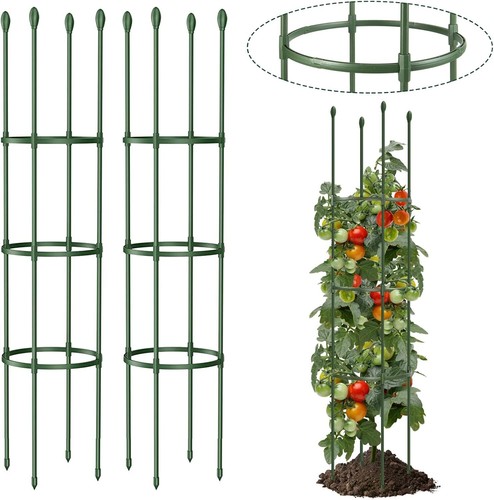 Garden Trellis, Tomato Cage Tall Plant Support Climbing Vines Flowers Stands