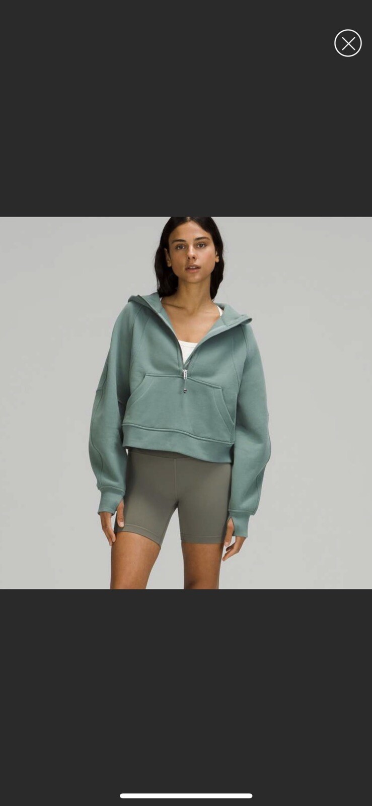 Lululemon Scuba Oversized 1/2 Zip Hoodie Tidewater Teal Size:M/L | eBay