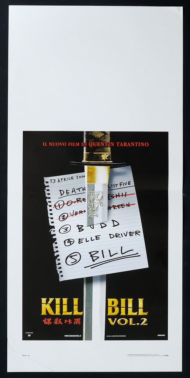 Locandina originale film Kill Bill - Volume 2 (2004)