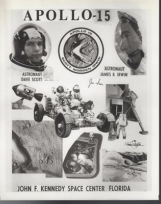 ApoLLo  XV  1971年　 1971 Apollo XV Nasa Photo Montage of Astronauts and Equipment