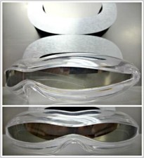 SPACE ROBOT PARTY RAVE COSTUME CYCLOPS FUTURISTIC SHIELD SUN GLASSES Clear Frame