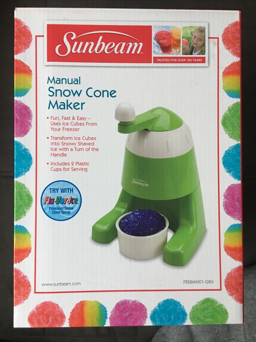 sunbeam snowy ice cream maker