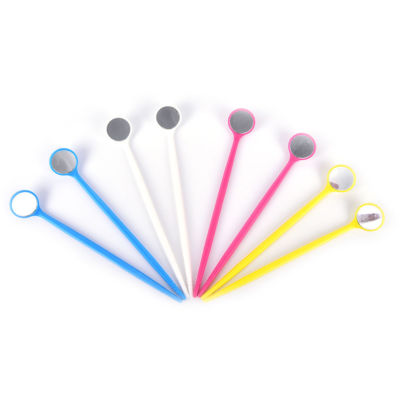 100x Disposable Dental Mundspiegel Mundhygiene Mouth Mirror Exam Reflector Color
