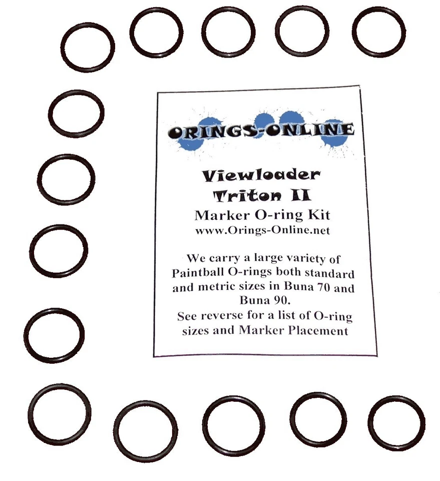 ORINGS-ONLINE Viewloader Triton II Paintball Marker O-ring Oring Kit x 4 rebuilds / kits
