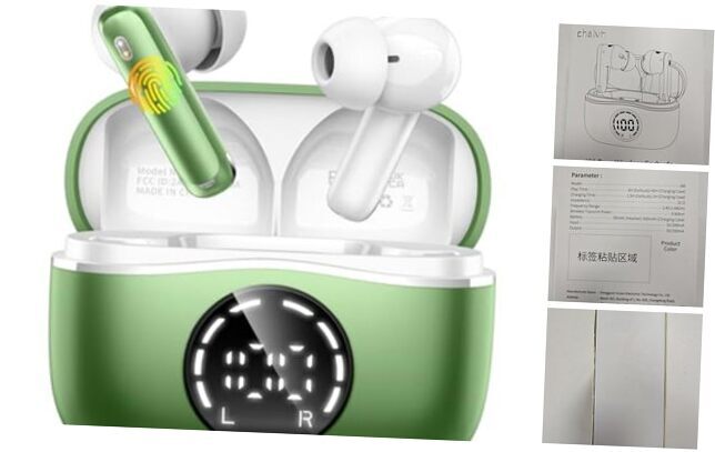 2024 Bluetooth 5.4 Wireless Earbuds with 4 ENC Noise Cancelling