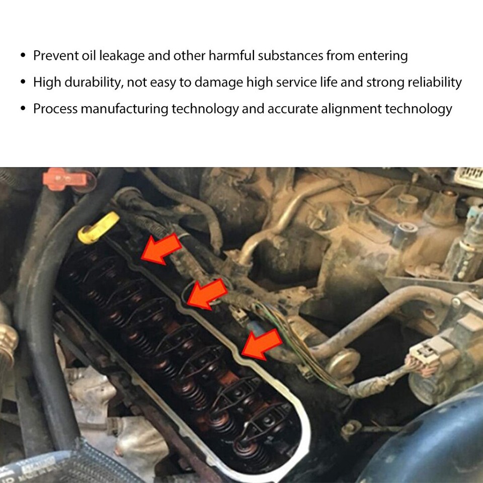 Valve Cover Gasket Set For 2011-2016 Jeep Grand Cherokee 3.6L - OXILAM Rubber Seal Kit 5 thumbnail image