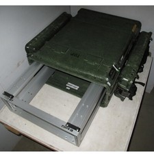 Rackmount 03U x24 General Dynamics Slide Out Composite Rack ShockMount Hard Case