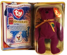 Ty Beanie Babies Millennium Bear McDonalds 2000 Retired Collectible Unopened