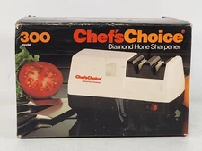Chef's Choice Diamond Hone Electric Knife Sharpener Model #300 In Box + Manual