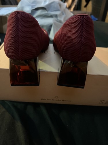 VIVAIA Tacones Bloque Punta Punta (Tacón Bloque Aria) Burdeos - TALLA UK 2.5 (120£) - Imagen 20 de 24