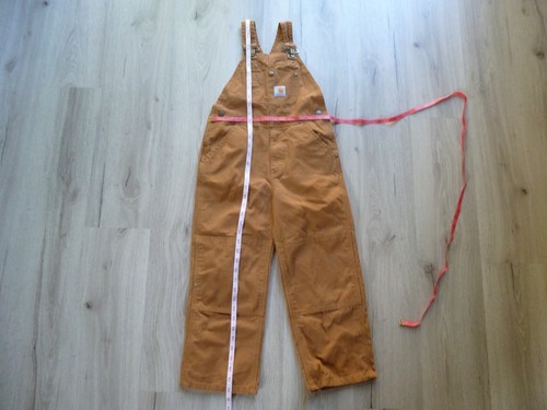 Carhartt Women's Bib Overalls Size 7 Brown Duck Canvas Double Knee W529 - Picture 5 of 11