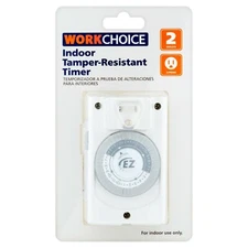 WorkChoice Indoor Tamper-Resistant Timer with 2 Outlets