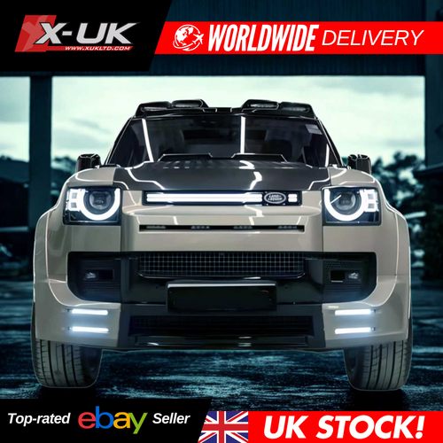 Gloss Black LED Roof Light Bar Land Rover Defender 90/110/130 (L663) 2019–2025 - Picture 4 of 11