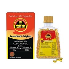 Seven Seas Cod Liver Oil   500 Caps with Omega-3, Vit A  D Support