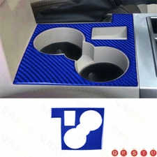 Interior Cup Holder Panel Cover Trim 2008-12 For Jeep Liberty Blue Carbon Fiber