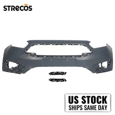 Front Bumper Cover Kit With Bracket For 2015 2016 2017 2018 Ford Focus Primed
