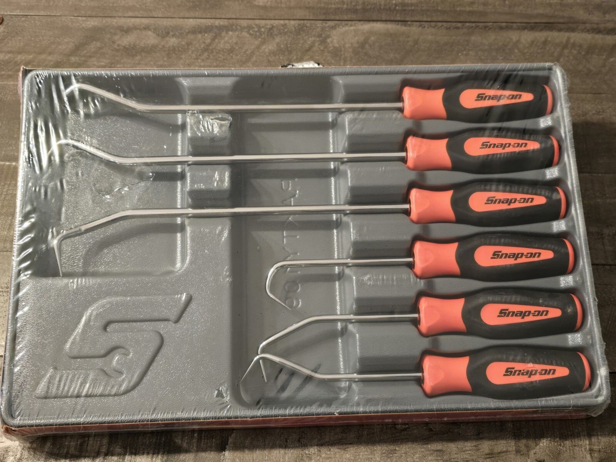 Snap-on SGRHT6BO 6pc Orange Handle Radiator Hose Pick Set, New