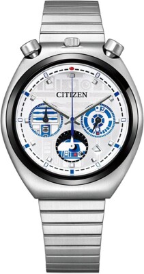 Soraです　　　　　　　　NATURAL WARE Ⅱ SILVER CITIZEN Tsuno Chrono Star Wars AN3666-51A R2-D2 Silver Dial Watch
