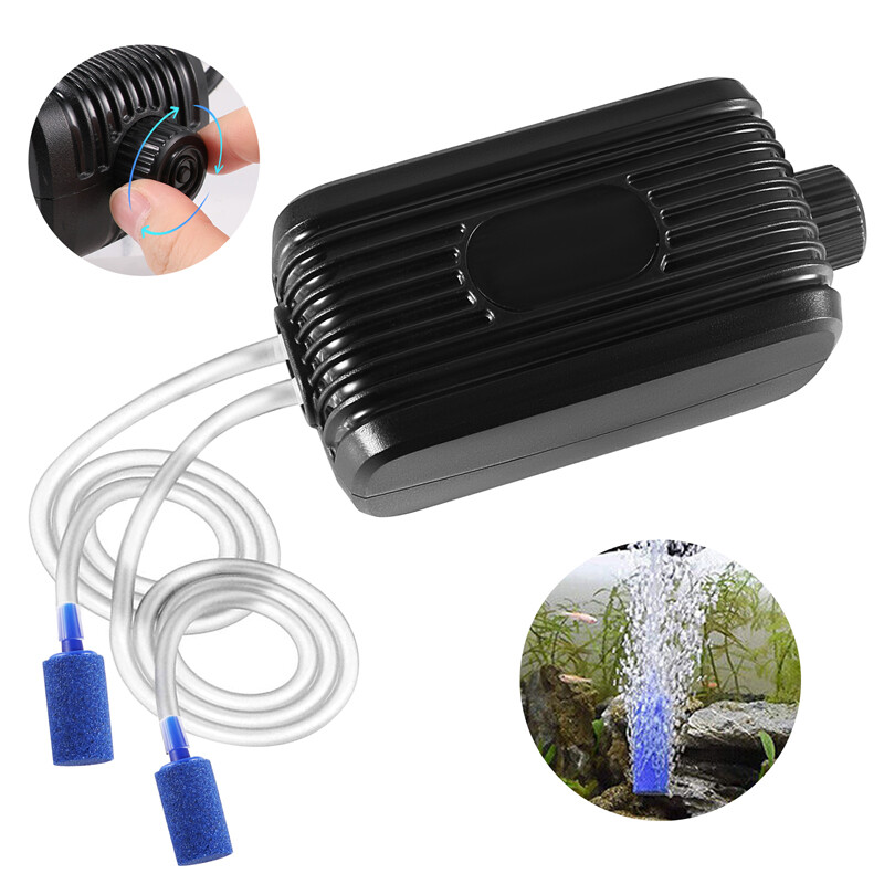 Fish Tank Air Bubble Oxygen Air Pump Stone Aerator Silent For Aquarium
