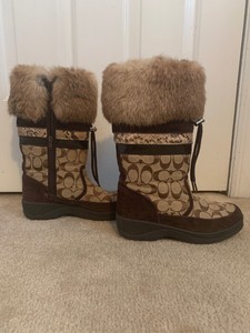 coach snakeskin boots