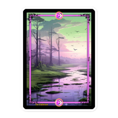 CCG Purple Marshy Swamp Landscape Scene Bubble-free stickers Full Art