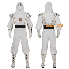 Power Rangers White Ninja Morph Men Halloween Cosplay Custome Outfits Full Suit