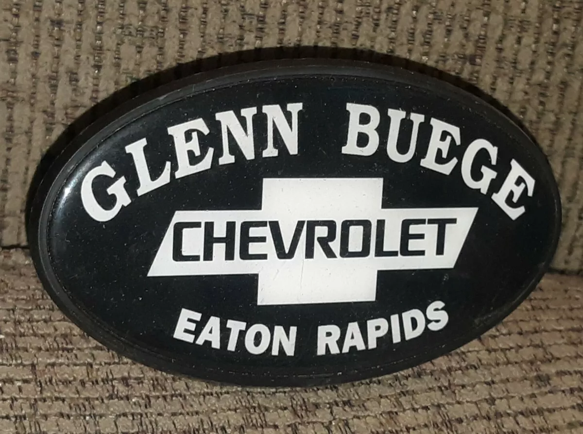 GLENN BUEGE CHEVROLET CHEVY EATON RAPIDS MICHIGAN Dealer Trailer Hitch  Cover VTG | eBay