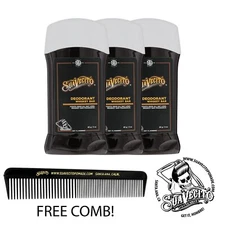 Suavecito Stick Deodorant Whiskey Bar Scent 3 oz. (3 Pack)