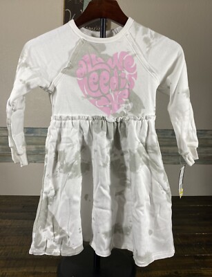 NWT Grayson/Thread Girl's Long Sleeve Tie Dyed Fleece Dress Size XS