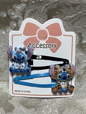 Stitches Blue Alien Hawaii Zodiac Animal Costume Girl Hair Clip Barrette Set