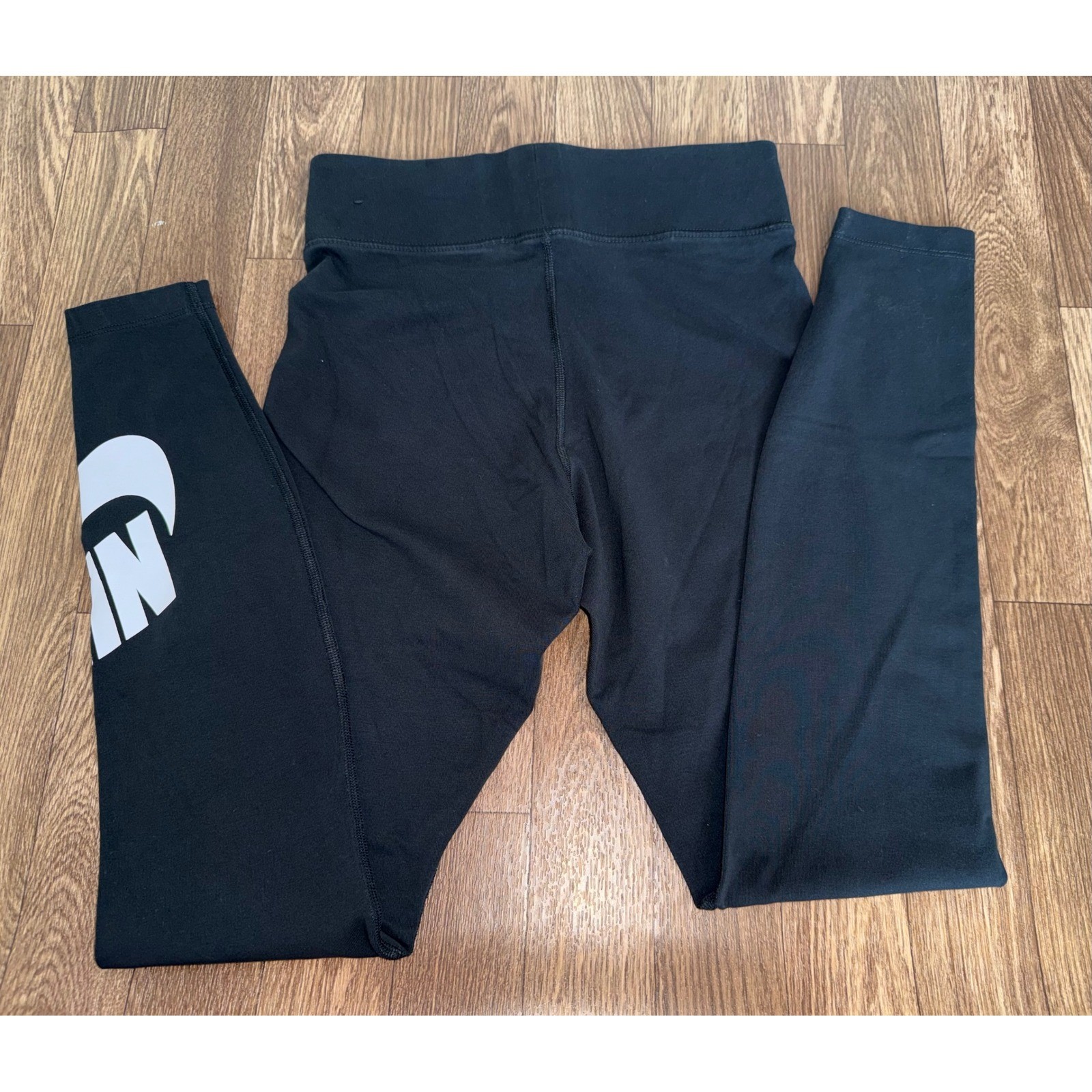 Nike Sportswear Essential High Waisted Logo Leggings Black CJ2297-011 Womens S thumbnail 6